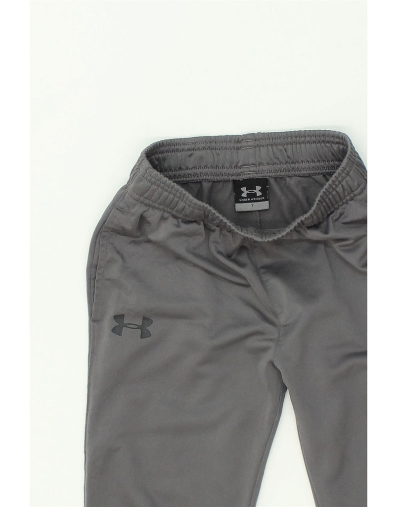 UNDER ARMOUR Boys Tracksuit Trousers 6-7 Years Grey Polyester | Vintage Under Armour | Thrift | Second-Hand Under Armour | Used Clothing | Messina Hembry 