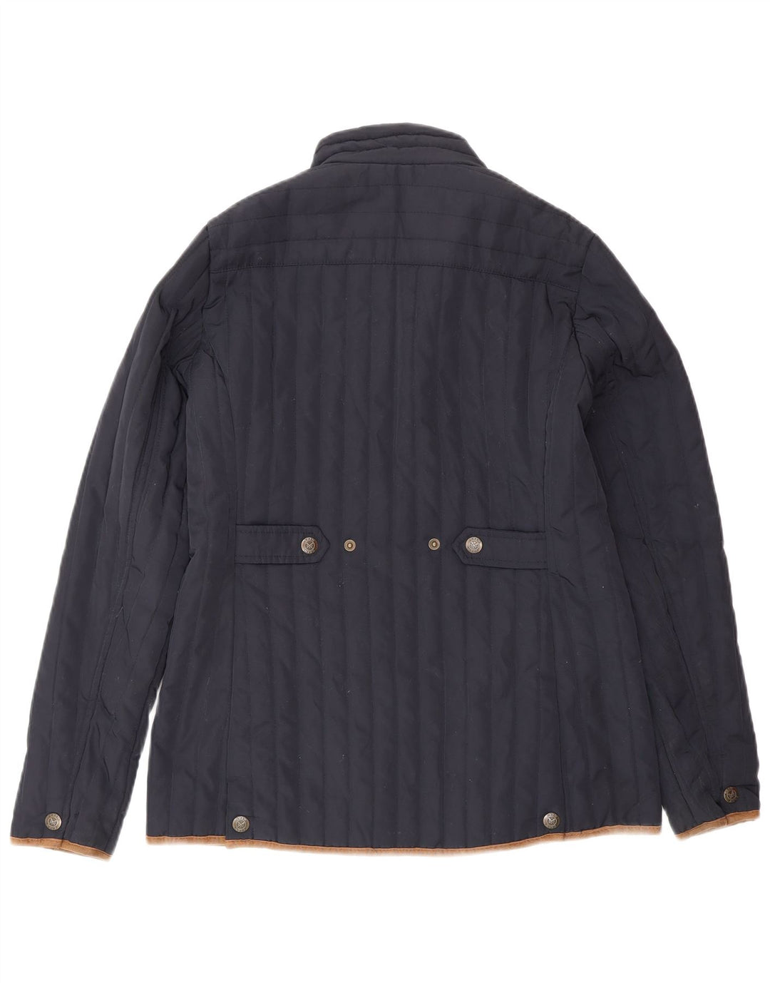 Crew Clothing Womens Padded Jacket UK 10 Small Navy Blue Polyester