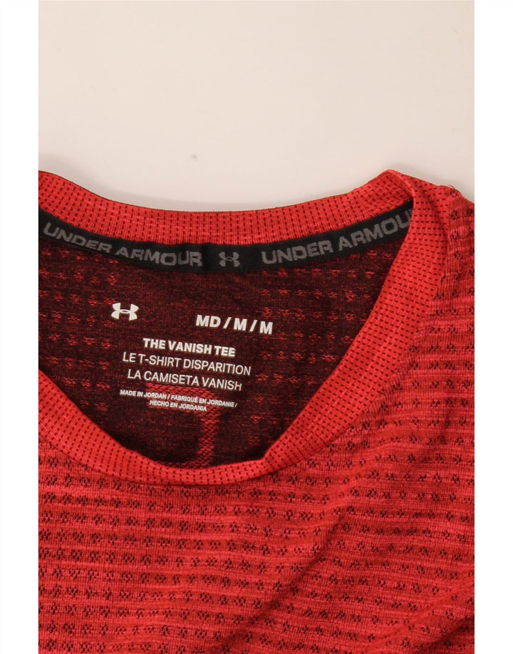 UNDER ARMOUR Mens Graphic T-Shirt Top Medium Red Flecked