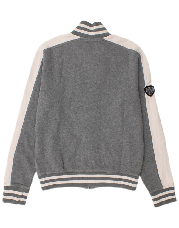 Gaudi Womens Graphic Tracksuit Top Jacket UK 10 Small Grey Colourblock