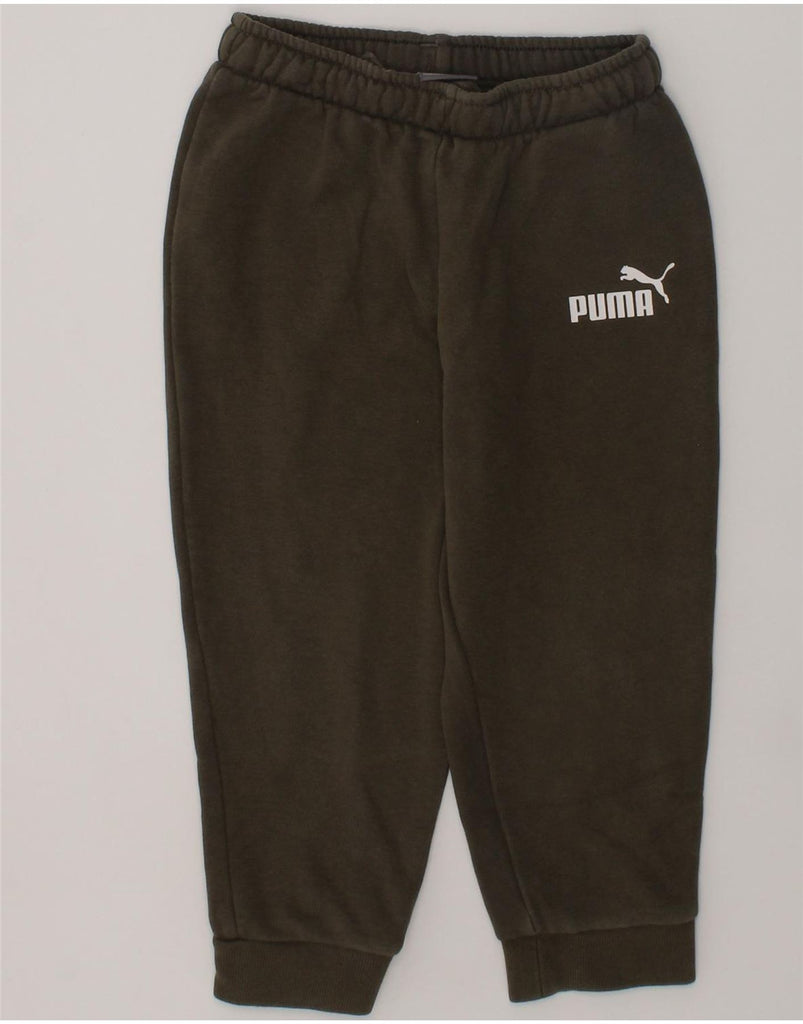 PUMA Baby Boys Joggers Tracksuit Trousers 18-24 Months Khaki Cotton | Vintage Puma | Thrift | Second-Hand Puma | Used Clothing | Messina Hembry 