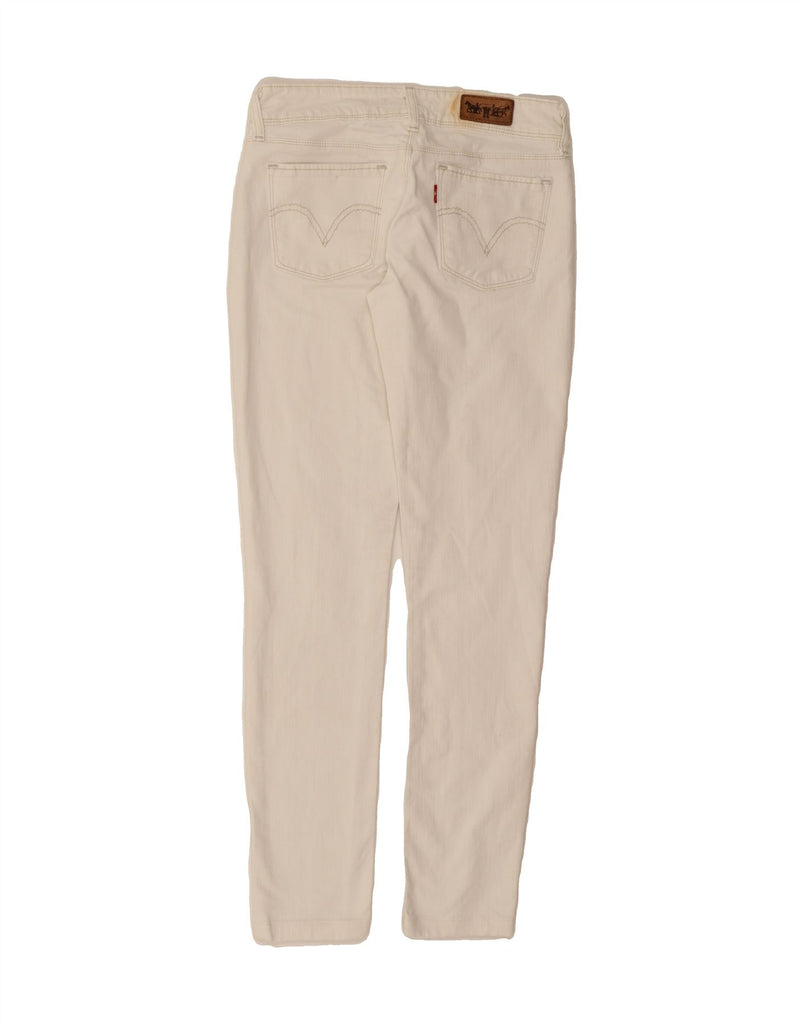 LEVI'S Womens 571 Slim Fit Casual Trousers W29 L34 White Cotton Vintage Levi's and Second-Hand Levi's from Messina Hembry 