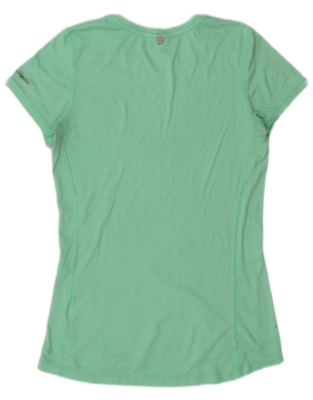 NIKE Womens Dri Fit T-Shirt Top UK 10 Small Green Polyester