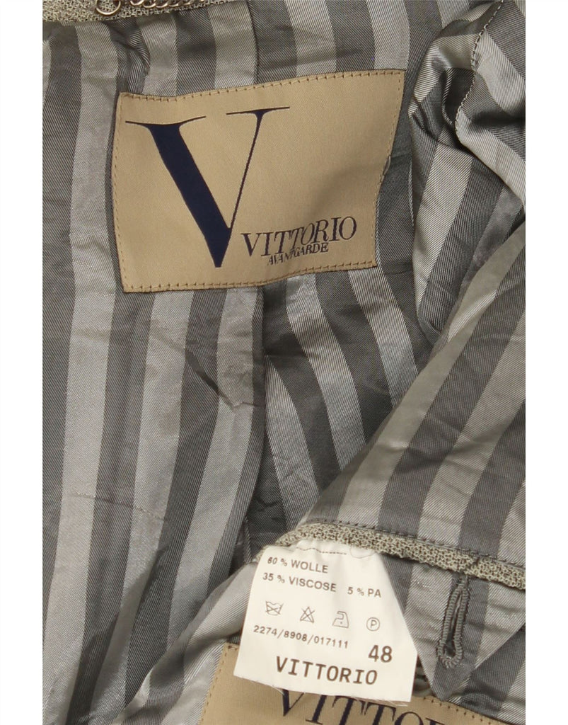 VITTORIO VENETO Mens 3 Button Blazer Jacket IT 48 Medium Grey Wool Vintage Vittorio Veneto and Second-Hand Vittorio Veneto from Messina Hembry 