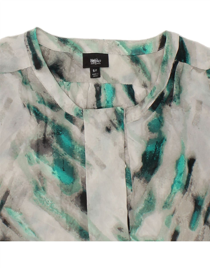 MOSSIMO Womens Abstract Pattern Long Sleeve Shift Dress UK 10 Small Grey Vintage Mossimo and Second-Hand Mossimo from Messina Hembry 