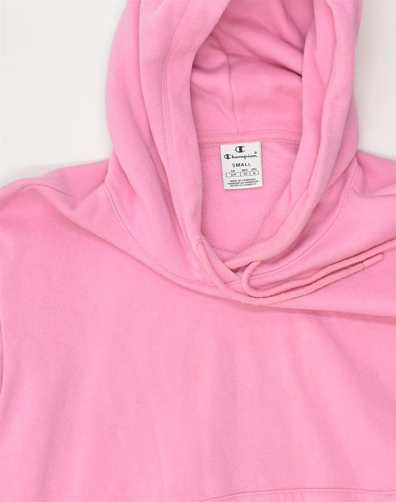 CHAMPION Womens Hoodie Jumper UK 10 Small Pink Cotton | Vintage Champion | Thrift | Second-Hand Champion | Used Clothing | Messina Hembry 