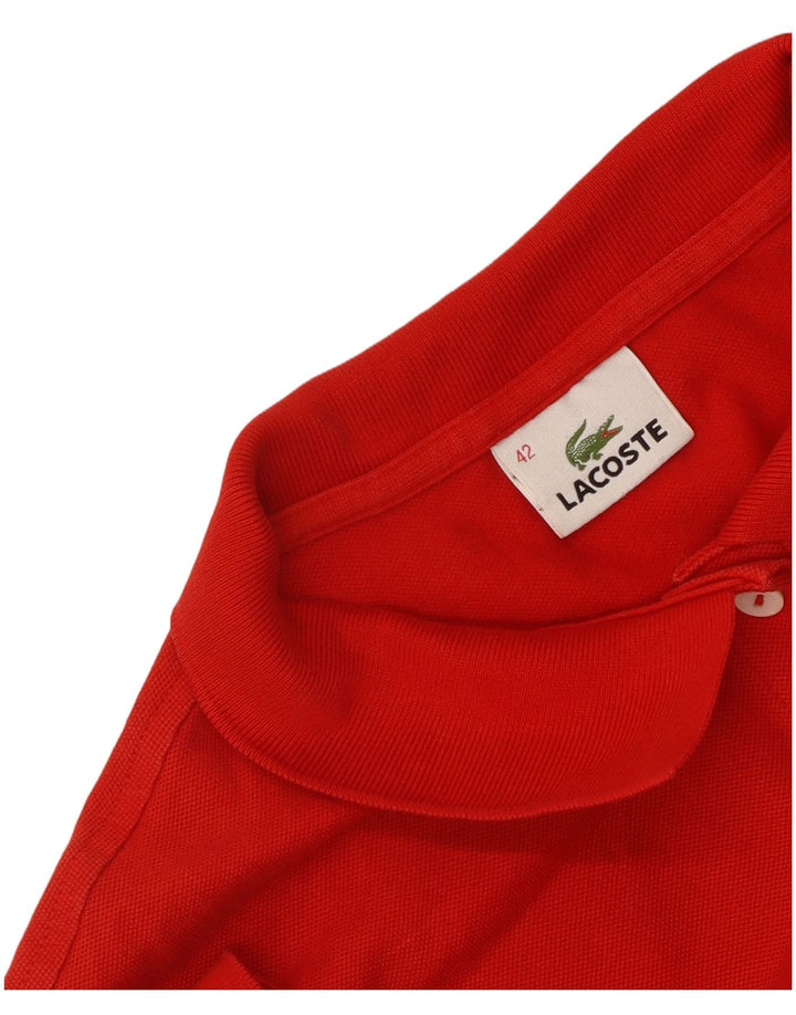 Lacoste Womens Polo Shirt Size 42 Large Red