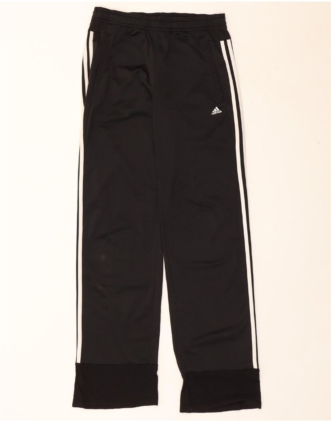 ADIDAS Womens Tracksuit Trousers Joggers UK 10 Small Black Polyester