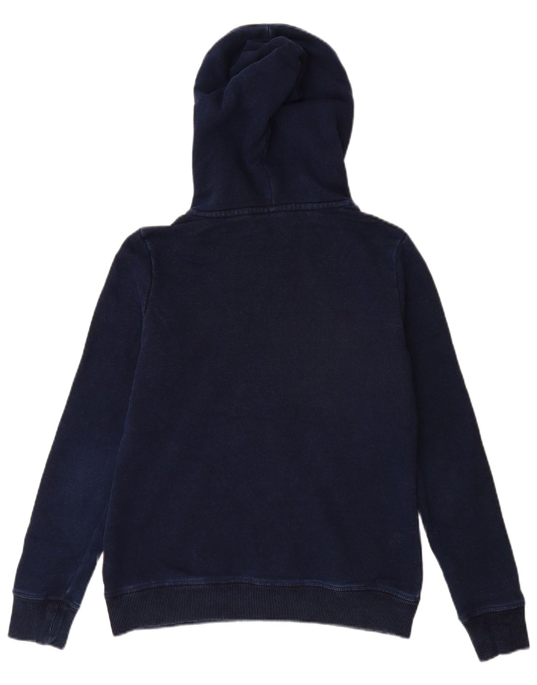 SUPERDRY Womens Hoodie Jumper UK 8 Small Navy Blue Cotton
