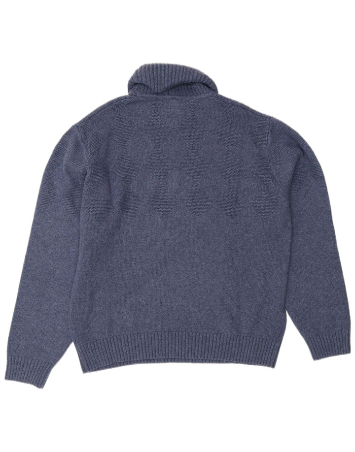 SIR RAPHAEL Womens Roll Neck Jumper Sweater UK 20 2XL Navy Blue Wool