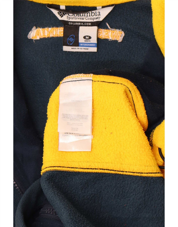 Columbia Mens Interchange Fleece Jacket UK 38 Medium Navy Blue Colourblock
