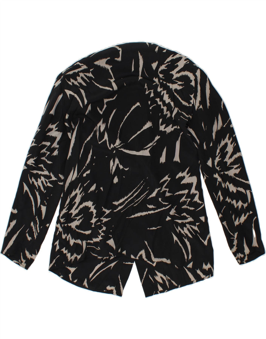 LUCIANO SOPRANI Womens Longline Shirt Blouse IT 44 Medium Black Vintage Luciano Soprani and Second-Hand Luciano Soprani from Messina Hembry 
