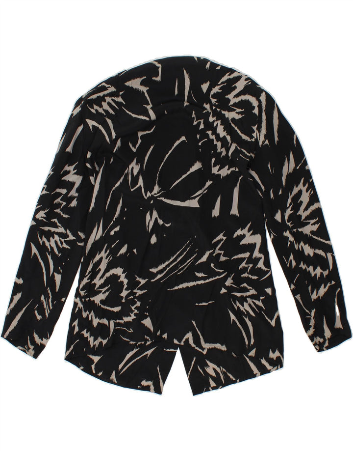 LUCIANO SOPRANI Womens Longline Shirt Blouse IT 44 Medium Black Vintage Luciano Soprani and Second-Hand Luciano Soprani from Messina Hembry 
