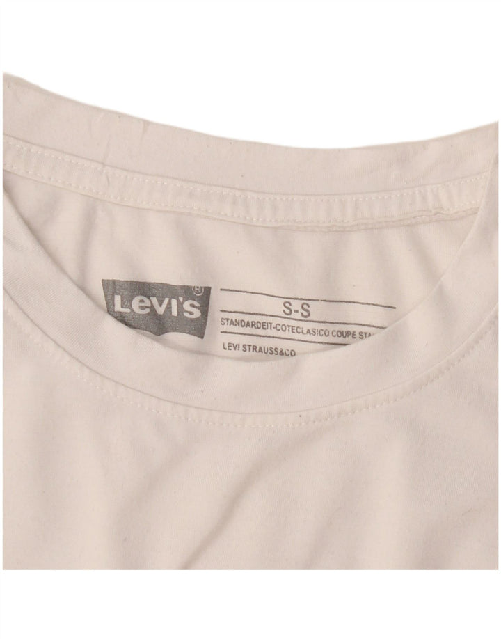 LEVI'S Womens Coupe Standard Graphic T-Shirt Top UK 10 Small White