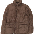 Alberto Aspesi Mens Hooded Padded Jacket UK 36 Small Brown Nylon
