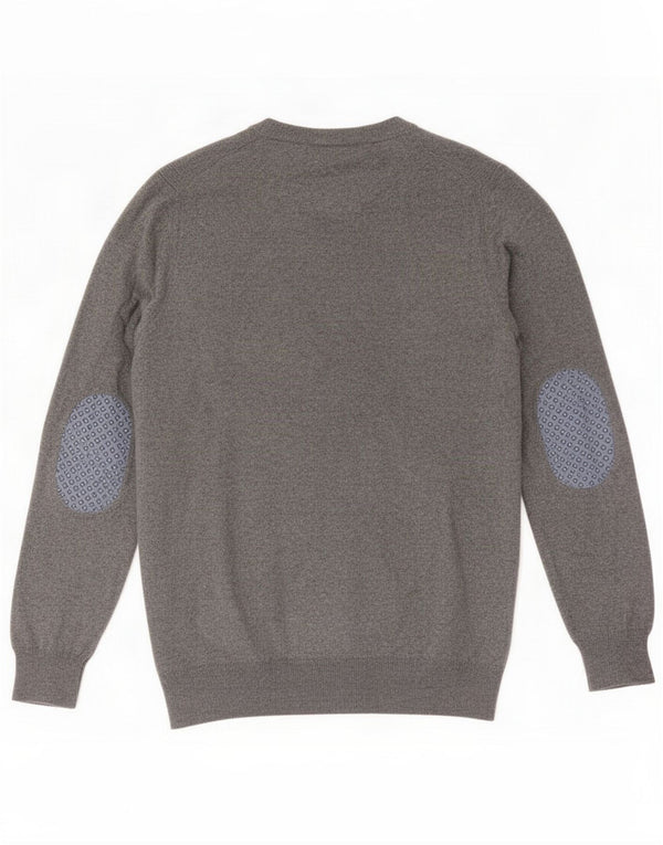 Harmont & Blaine Mens Crew Neck Jumper Sweater Large Grey Cotton