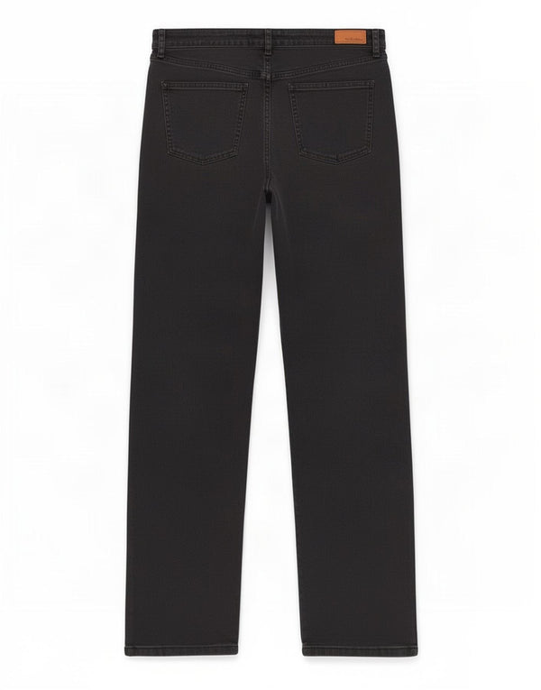 Fat Face Womens Straight Jeans UK 14 Large W34 L30 Black Cotton