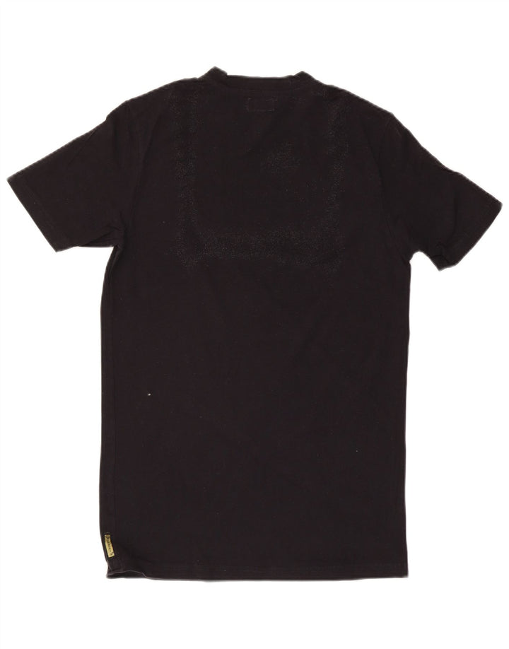 Armani Jeans Mens Graphic T-Shirt Top Medium Black