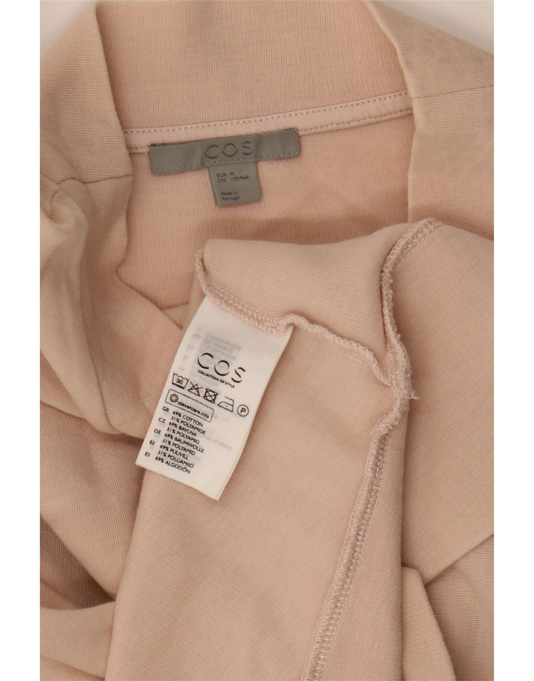 Cos Womens Oversized Sweatshirt Jumper UK 14 Medium Beige Cotton