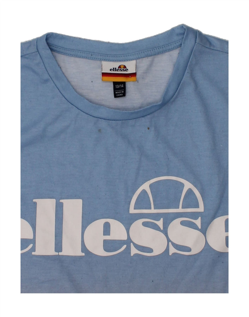 ELLESSE Boys Graphic T-Shirt Top 13-14 Years Blue Tie Dye Polyester | Vintage Ellesse | Thrift | Second-Hand Ellesse | Used Clothing | Messina Hembry 