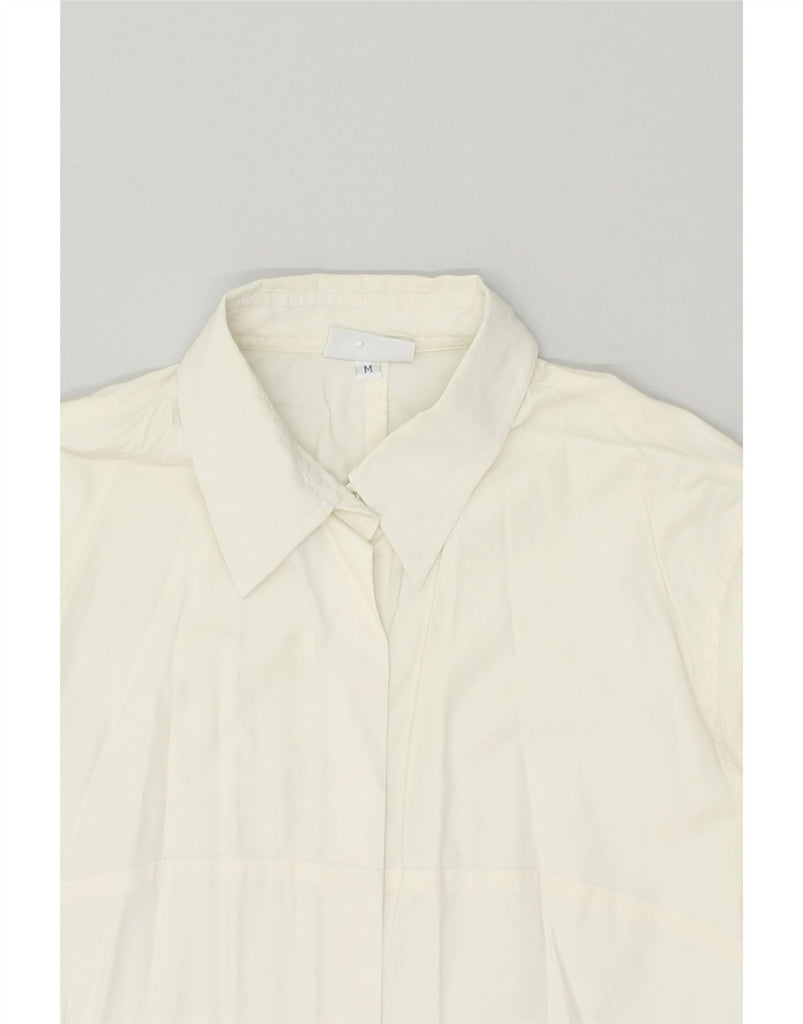 STEFANEL Womens Shirt UK 12 Medium Off White Cotton | Vintage Stefanel | Thrift | Second-Hand Stefanel | Used Clothing | Messina Hembry 