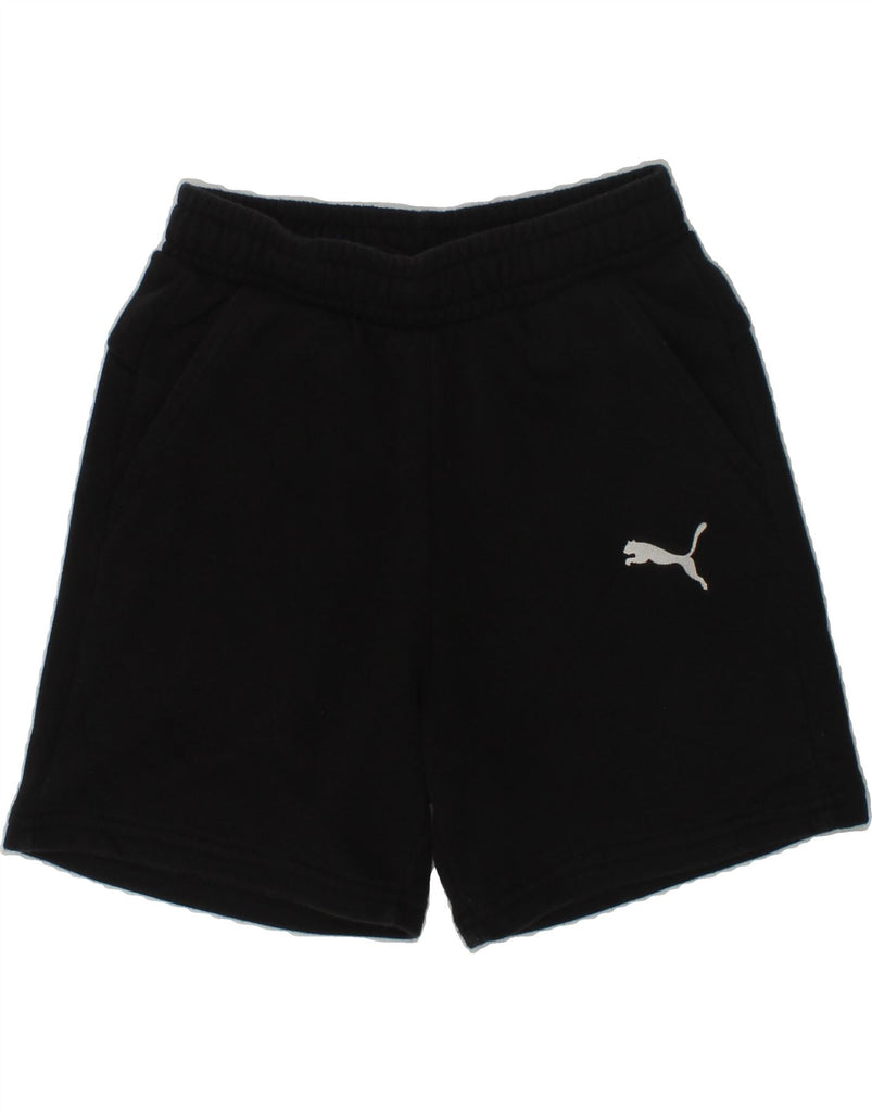 PUMA Girls Sport Shorts 9-10 Years Black Cotton | Vintage Puma | Thrift | Second-Hand Puma | Used Clothing | Messina Hembry 