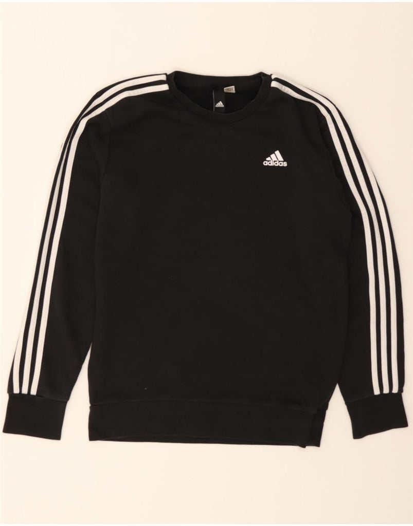 ADIDAS Mens Sweatshirt Jumper Medium Black Vintage Adidas and Second-Hand Adidas from Messina Hembry 