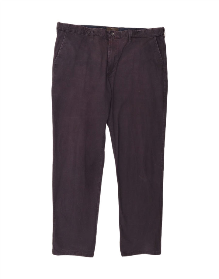 Marks & Spencer Mens Regular Chino Trousers W42 L33 Navy Blue Cotton