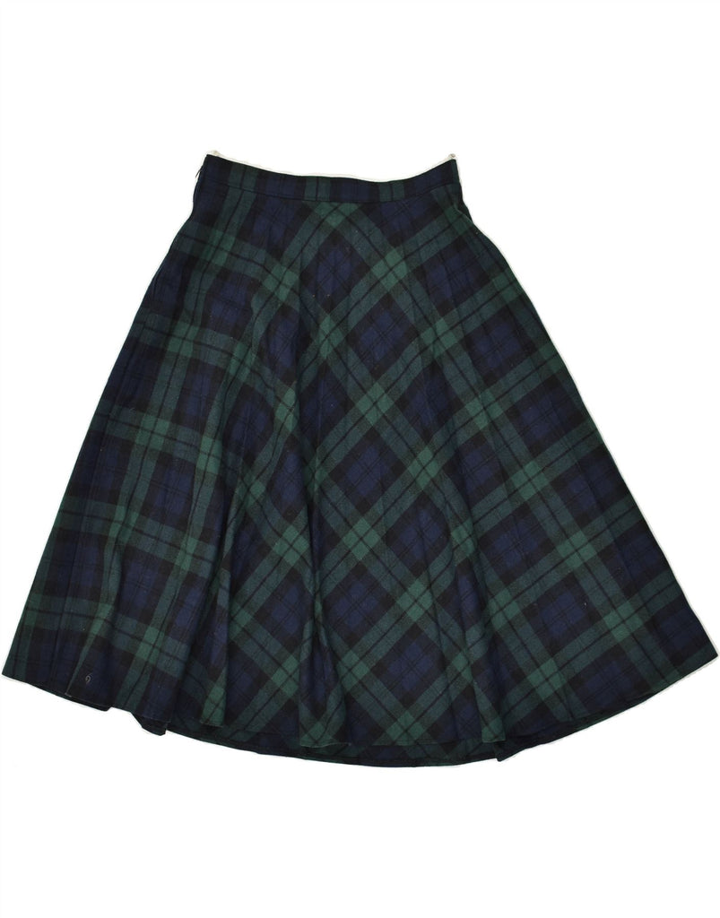 C&A Girls A-Line Skirt 15-16 Years W26  Navy Blue Check Polyester | Vintage C&A | Thrift | Second-Hand C&A | Used Clothing | Messina Hembry 