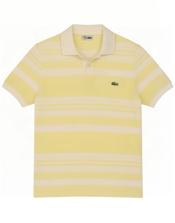Lacoste Mens Polo Shirt Small Yellow Striped