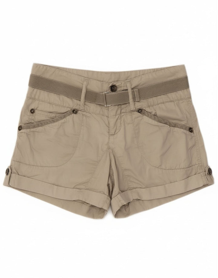 Liu Jo Womens Shorts W29 Medium  Beige Cotton