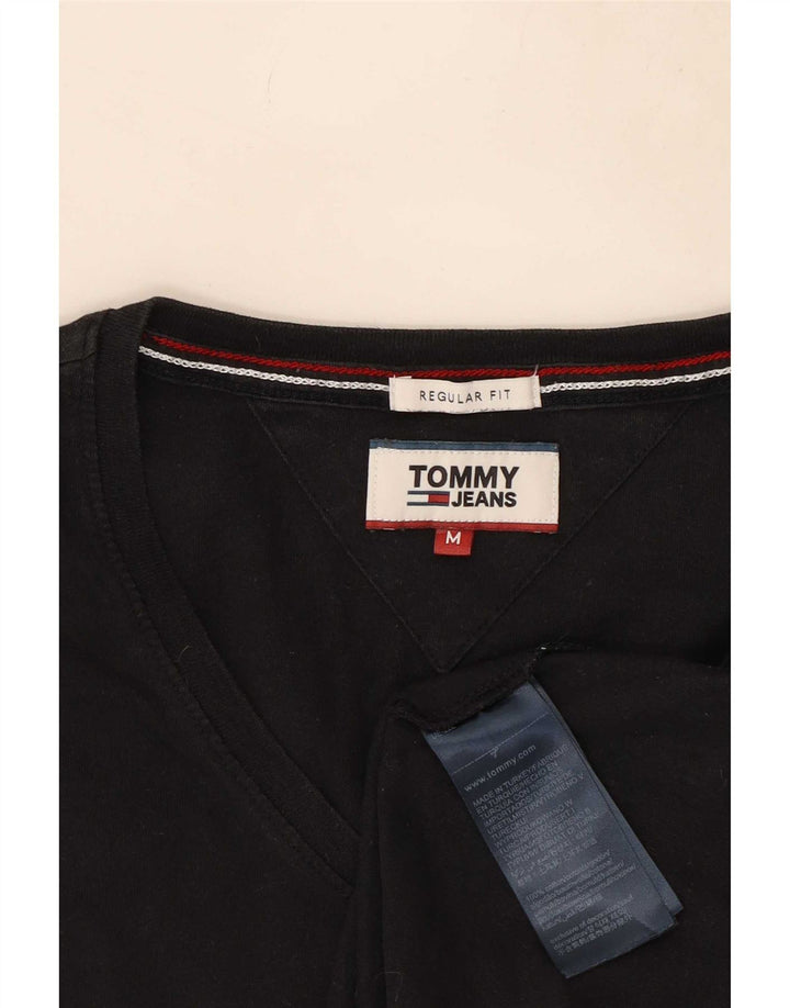 Tommy Hilfiger Mens Regular Fit T-Shirt Top Medium Black Cotton