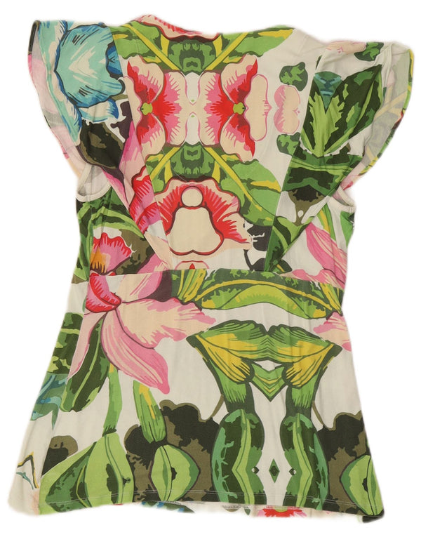 Desigual Womens Blouse Top UK 18 XL Multicoloured Floral