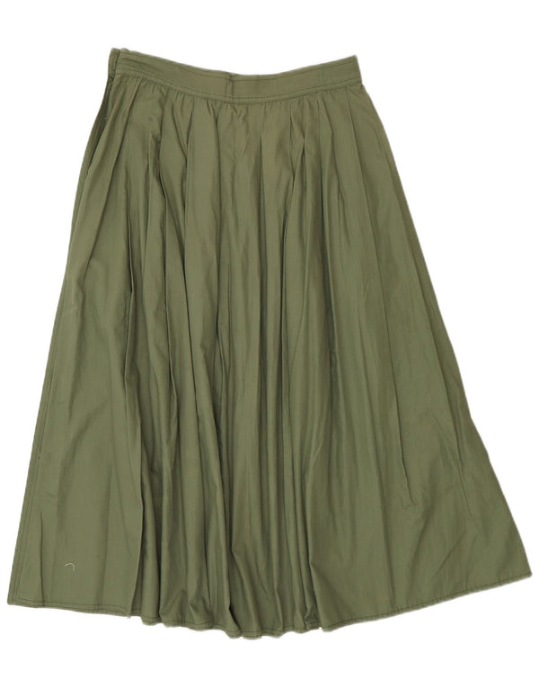 Penny Black Womens High Waist Pleated A-Line Skirt UK 12 Medium W26 Green