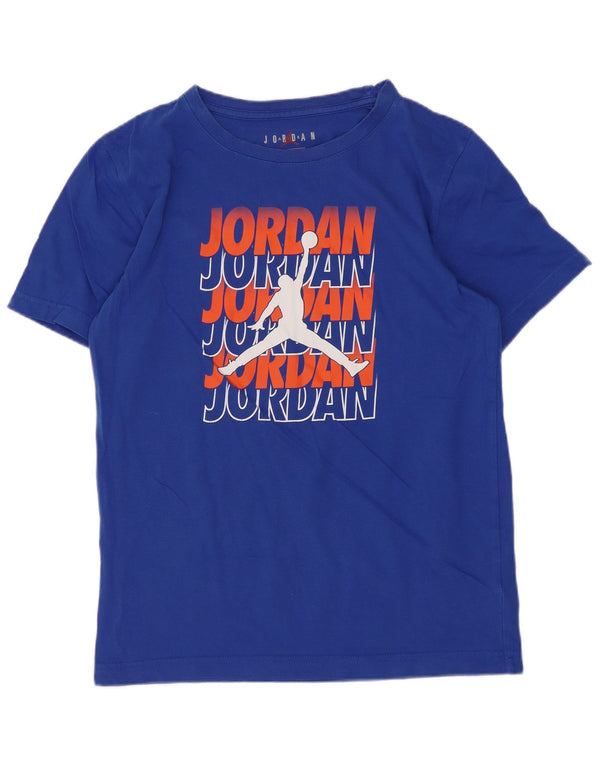 Jordan Boys Regular Graphic T-Shirt Top 12-13 Years Blue Sports