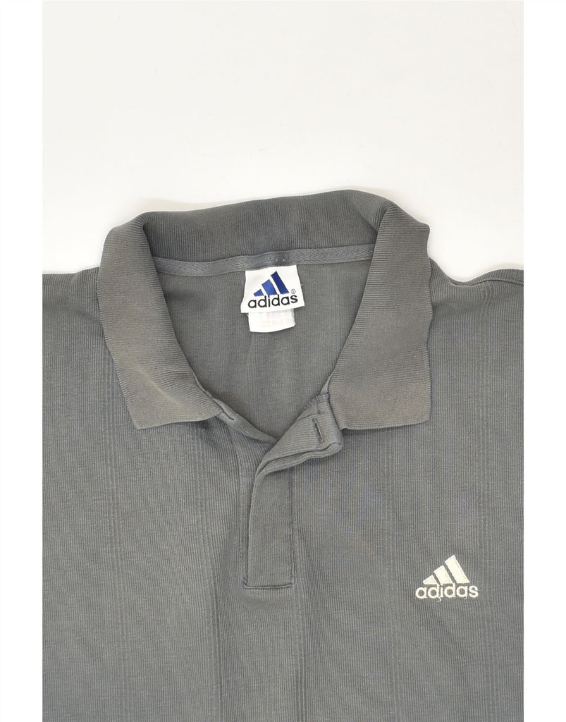 ADIDAS Mens Polo Shirt UK 48/50 XL Grey Cotton | Vintage Adidas | Thrift | Second-Hand Adidas | Used Clothing | Messina Hembry 