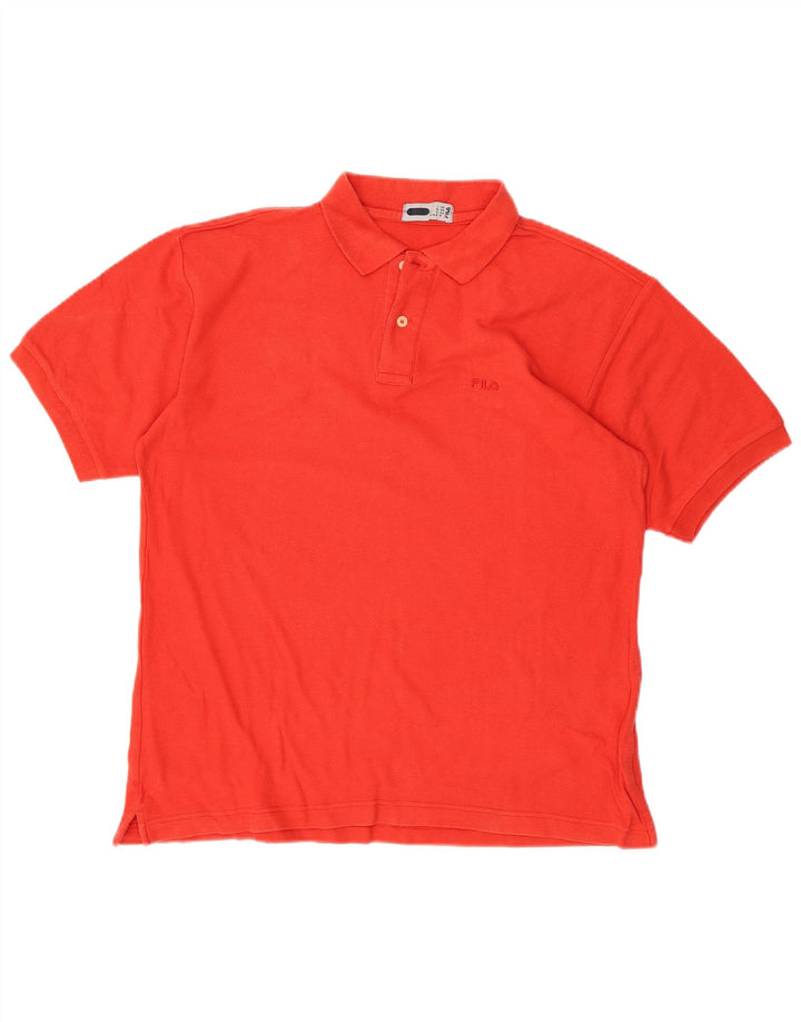 FILA Mens Polo Shirt Medium Red Cotton