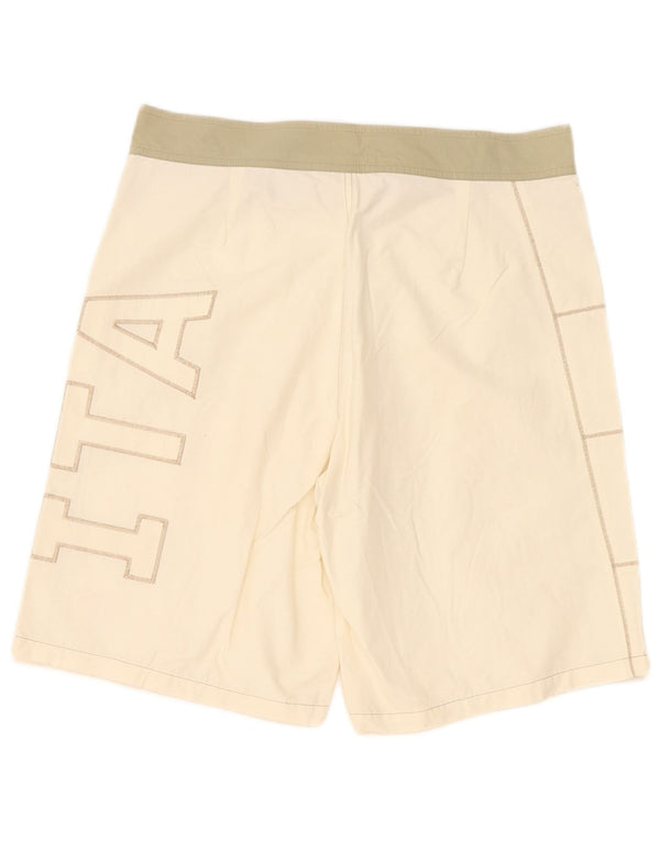 Murphy & Nye Mens Graphic Swimming Shorts Large White Colourblock Polyamide