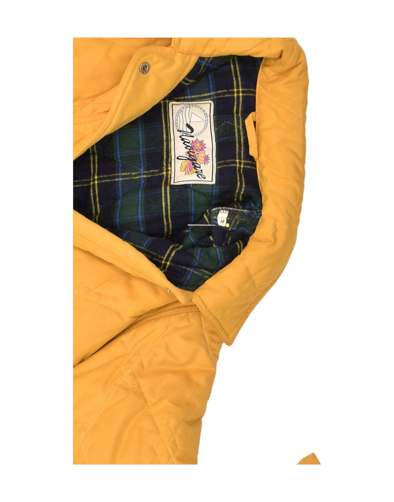 NAVIGARE Womens Padded Jacket UK 14 Medium Yellow Polyester | Vintage Navigare | Thrift | Second-Hand Navigare | Used Clothing | Messina Hembry 