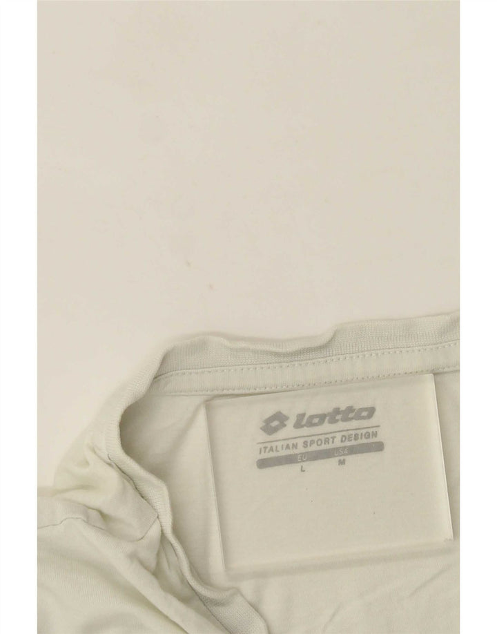 Lotto Mens Graphic T-Shirt Top Medium White