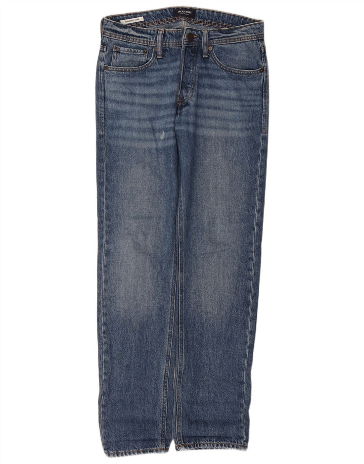 Jack & Jones Womens Mike Straight Jeans W28 L32 Blue Cotton