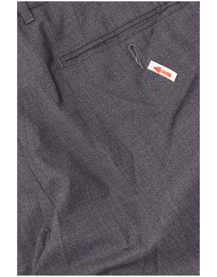 Marks & Spencer Mens Autograph Straight Suit Trousers W34 L29 Blue Wool