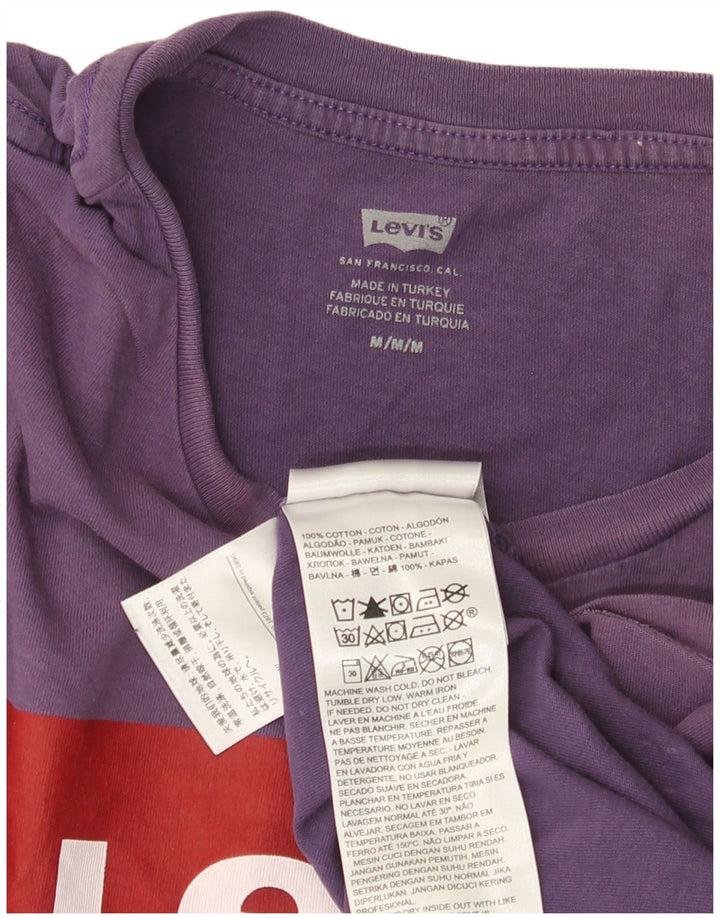 Levi's Mens Graphic T-Shirt Top Medium Purple Cotton
