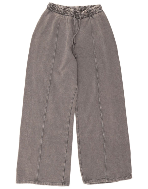 Zara Womens Wide Leg Tracksuit Trousers UK 12 Medium Grey
