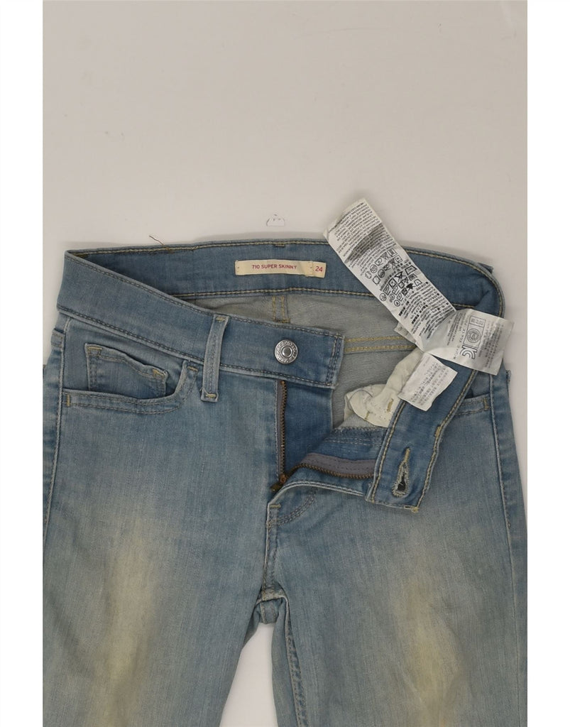 LEVI'S Womens 710 Skinny Jeans W24 L30 Blue Cotton | Vintage Levi's | Thrift | Second-Hand Levi's | Used Clothing | Messina Hembry 