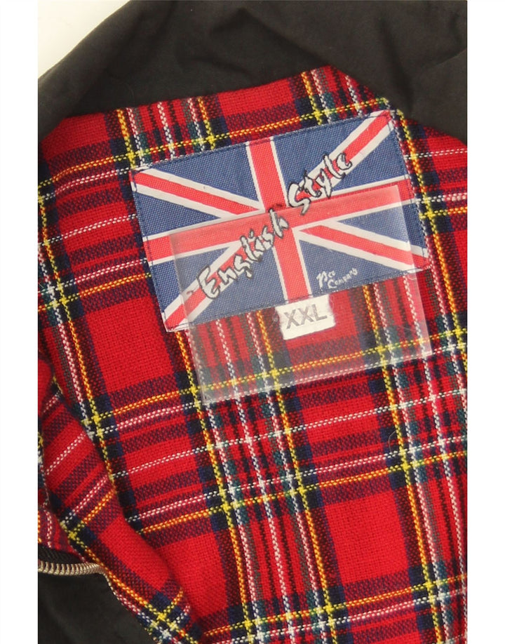 Vintage Mens Bomber Jacket UK 44 2XL Black Polyester