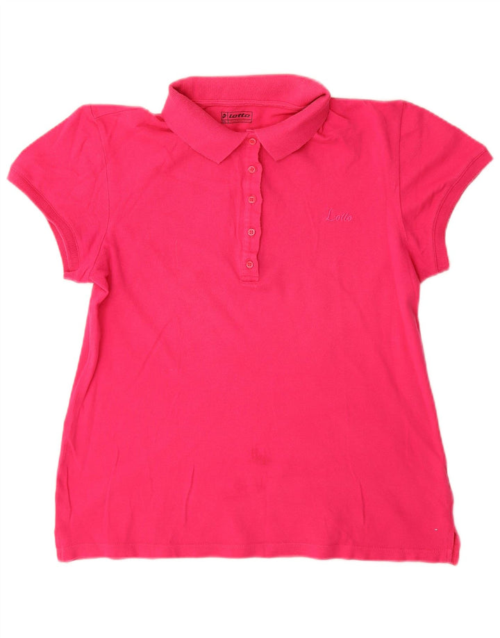 Lotto Womens Polo Shirt UK 20 2XL Pink