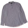 Nautica Mens Slim Fit Shirt Size 17 1/2 XL Blue Check Polyester