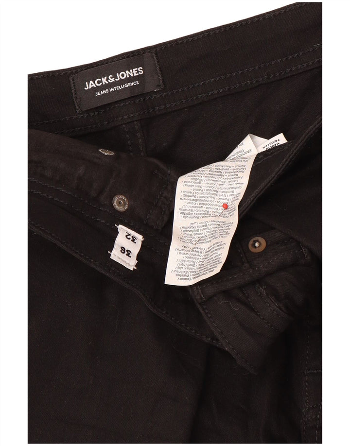 Jack & Jones Mens Slim Jeans W36 L32 Black Cotton