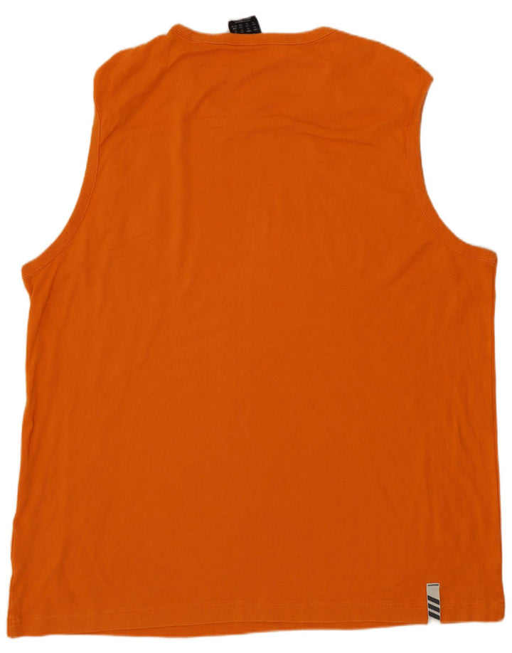 Adidas Mens Graphic Vest Top XL Orange Cotton